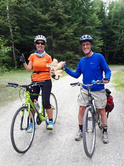 Jerri and David completed the hike on day 2 cycling with the map back to our campsite (another 10 km for them)